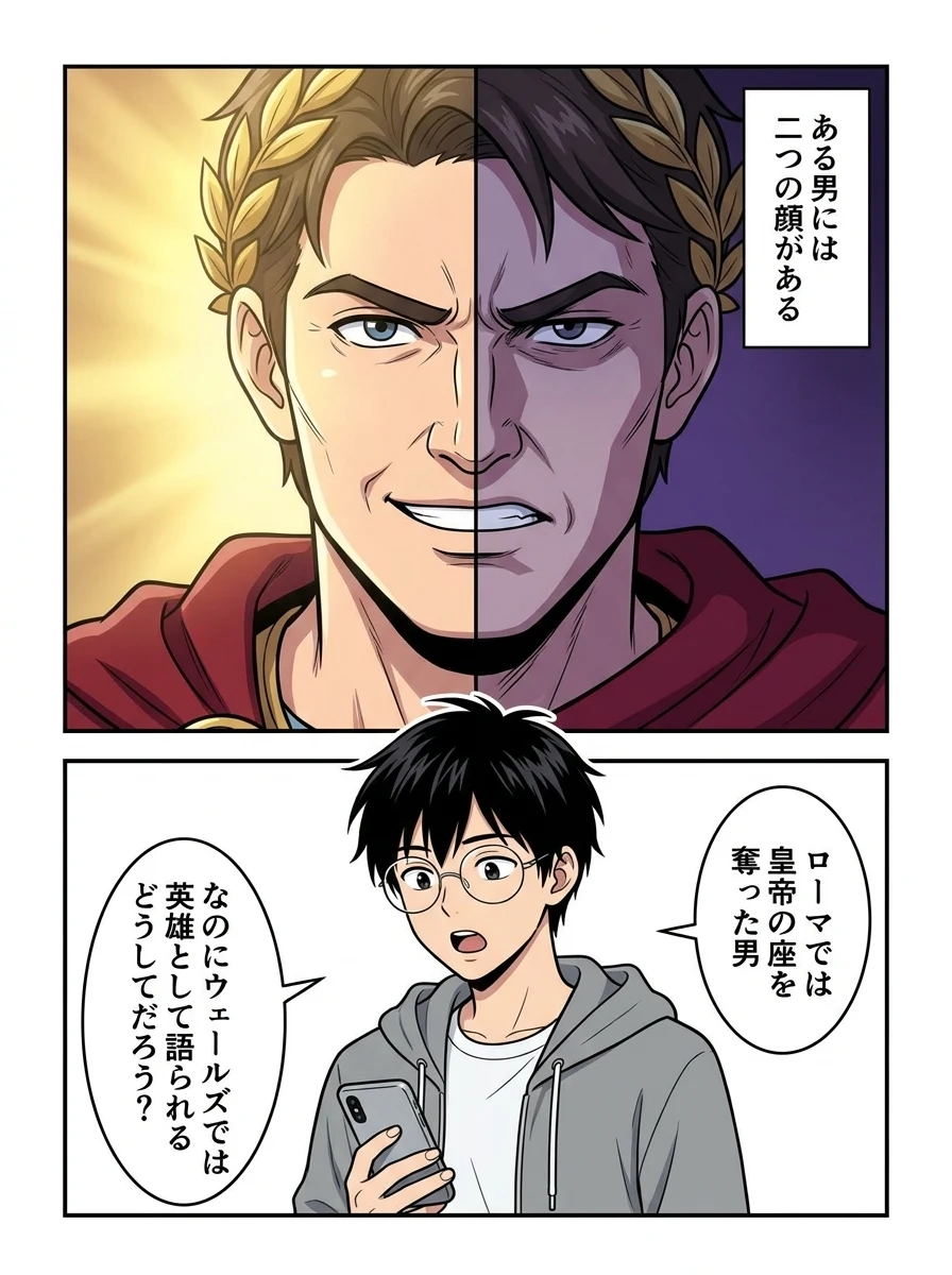 漫画「皇帝の座を奪った男は、なぜ英雄に?」1ページ目