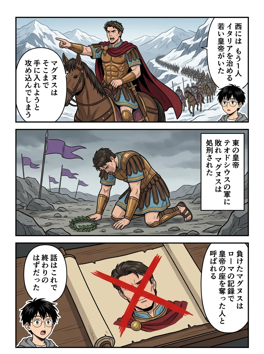 漫画「皇帝の座を奪った男は、なぜ英雄に?」6ページ目