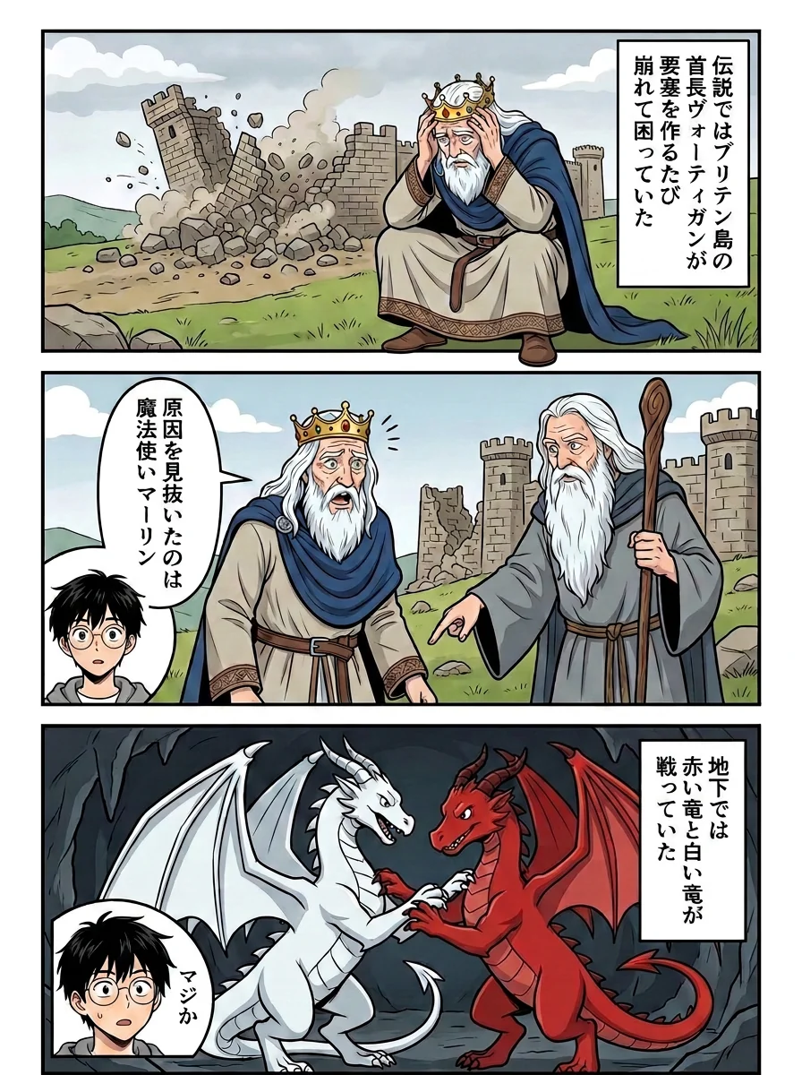 漫画「赤い竜はなぜ国旗に?」7ページ目