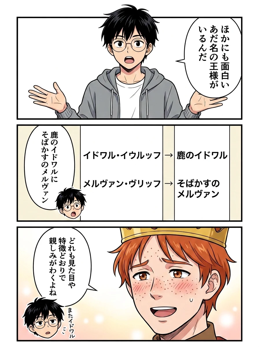 漫画「中世ウェールズの王様は、なぜみんなあだ名持ち?」10ページ目